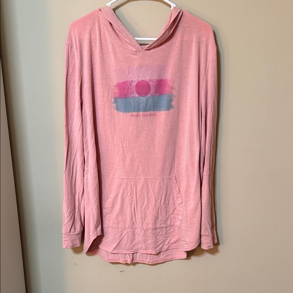 Life Is Good Pink Hoodie Sweatshirt